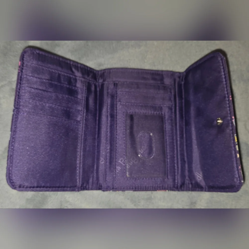 Vera Bradley Purple Floral Quilted Wallet - Picture 5 of 5